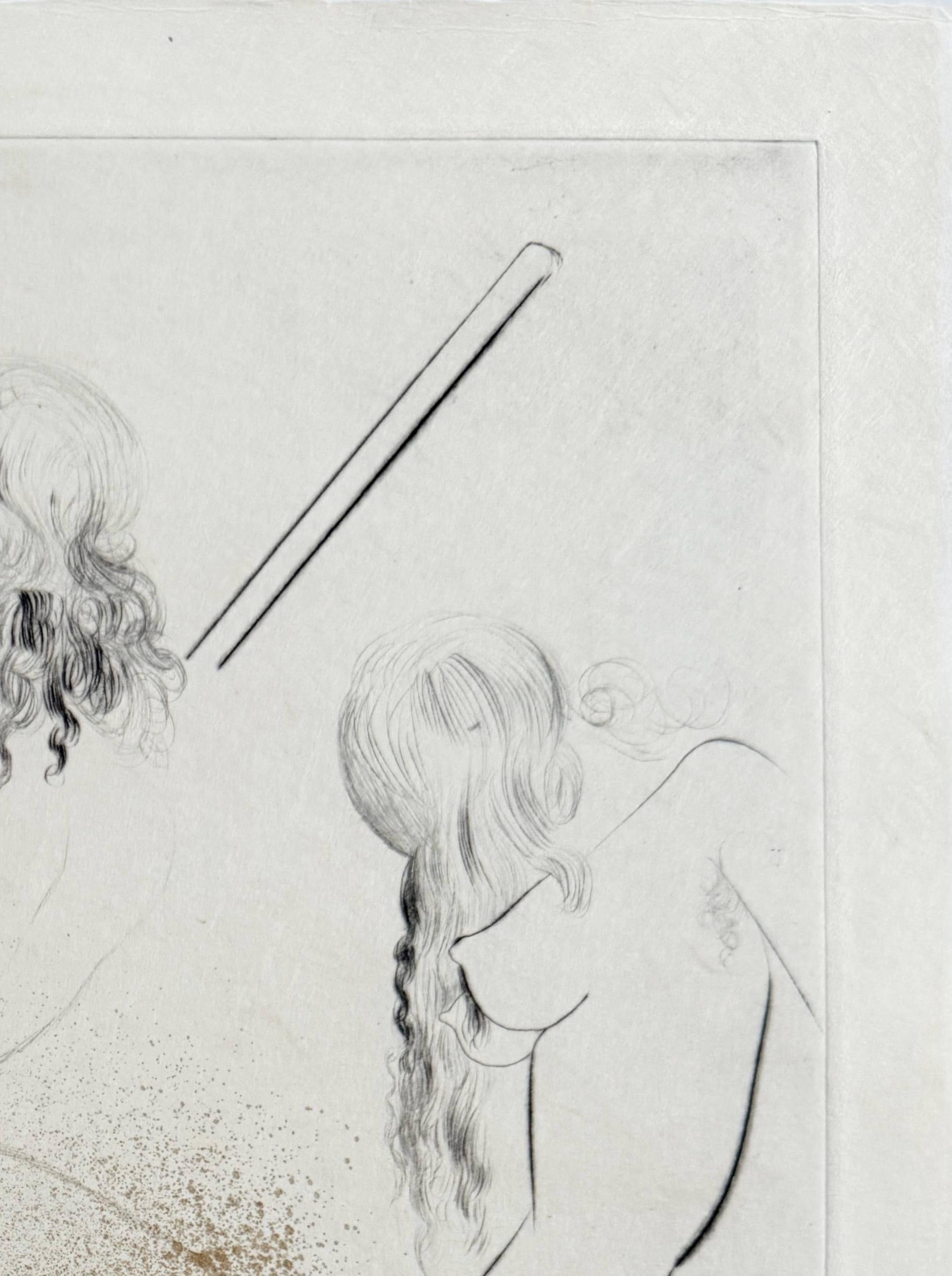 Salvador Dali (1904-1989) - Sorcière au Balai (Witch on Broom)

Drypoint etching with roulette from 1969.

The edition 142/145.

Dimensions of work: 38 x 28 cm.

Hand signed.

Publisher: Pierre Argillet, Paris.

Reference: Michler/Löpsinger