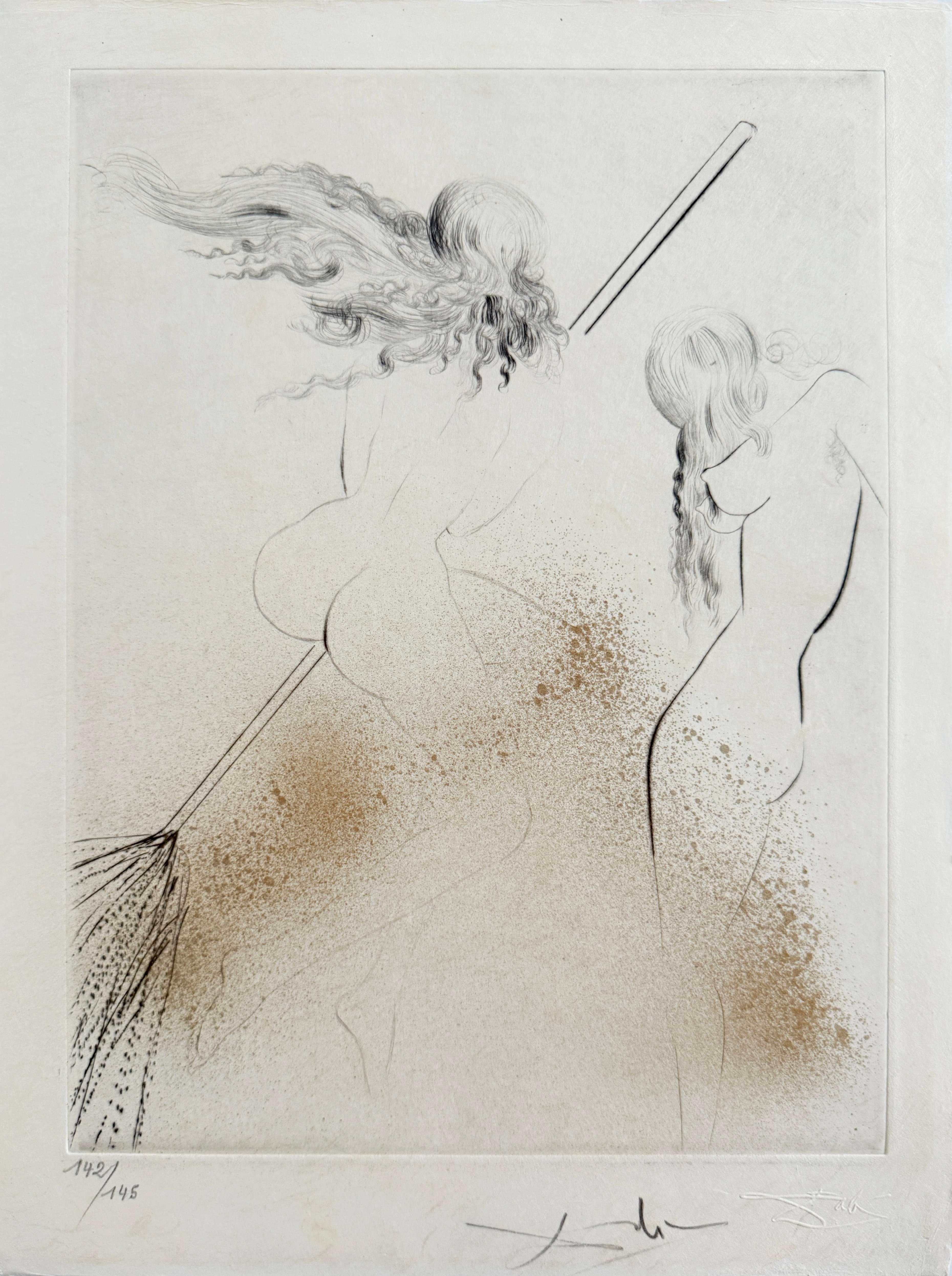 Salvador Dalí Print - Sorcière au Balai (Witch on Broom)