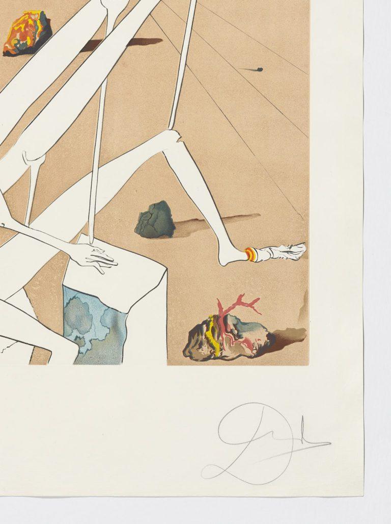 Spanish Artist hand signed limited edition original art print cromolithograph n3 - Surrealist Print by Salvador Dalí