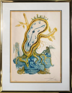 Stillness of Time (Tree Clock), Signed Surrealist Lithograph by Salvador Dali