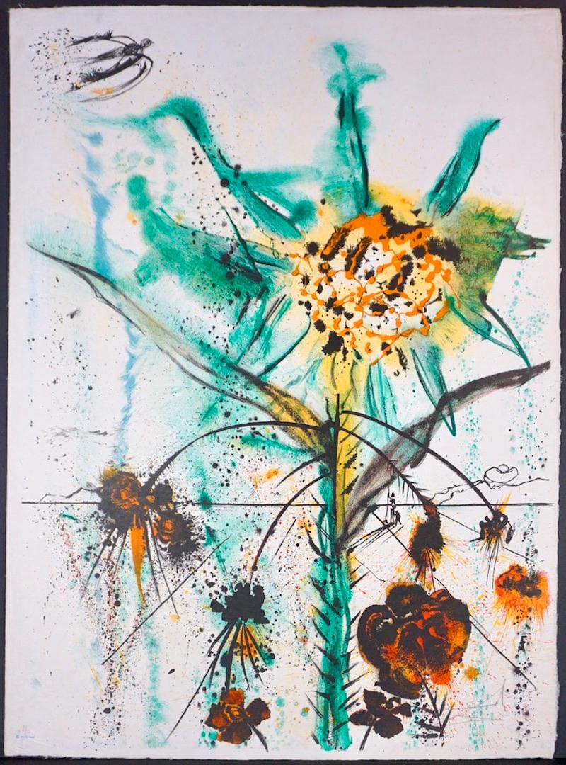 Salvador Dalí Still-Life Print - Sun Goddess Flower 