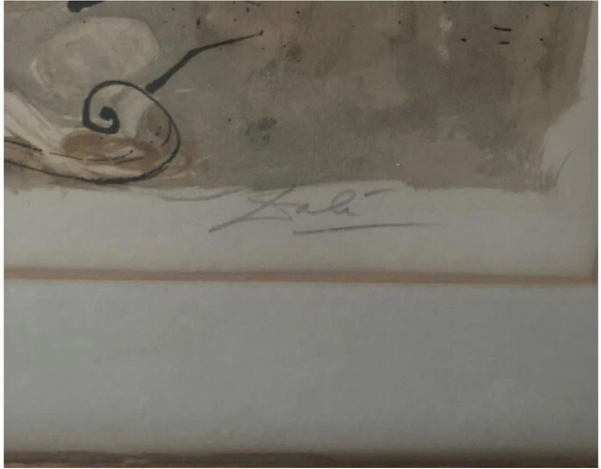 Salvador Dali lithograph “1966 sundial” signed and numbered. Measures 21x24 in good condition
