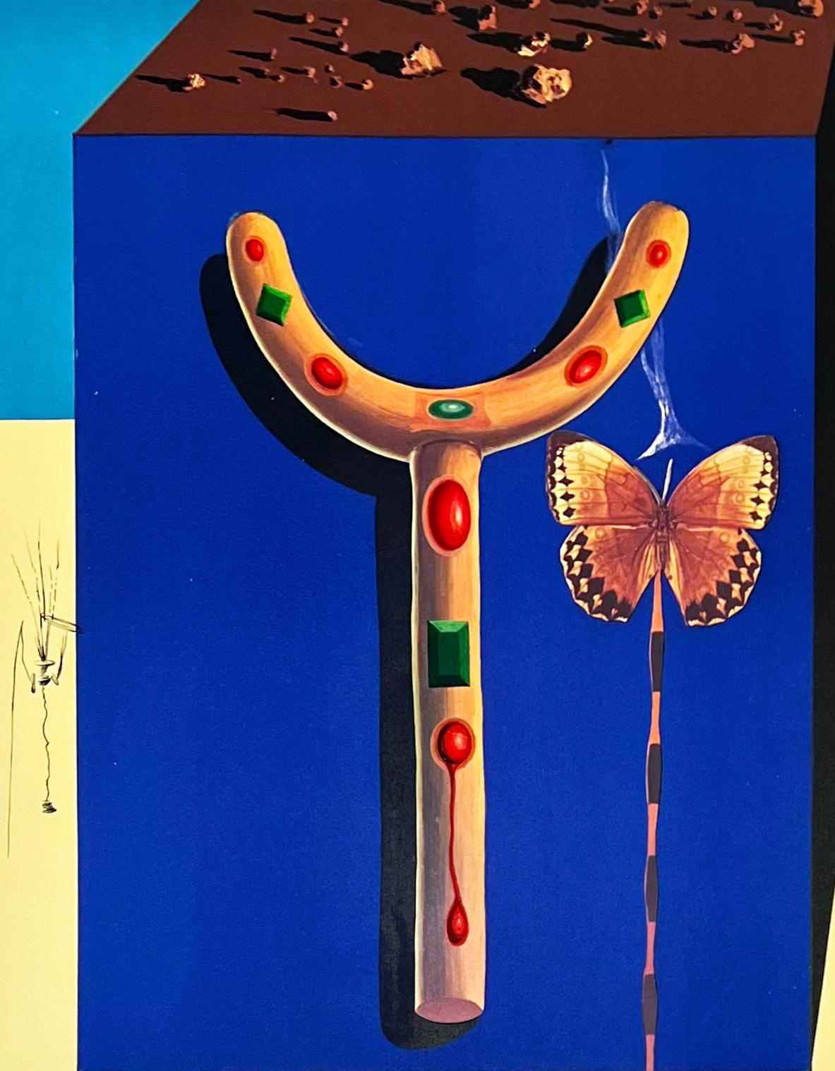 Salvador Dalí Abstract Print - Surrealist Crutches, from 1971 Memories of Surrealism
