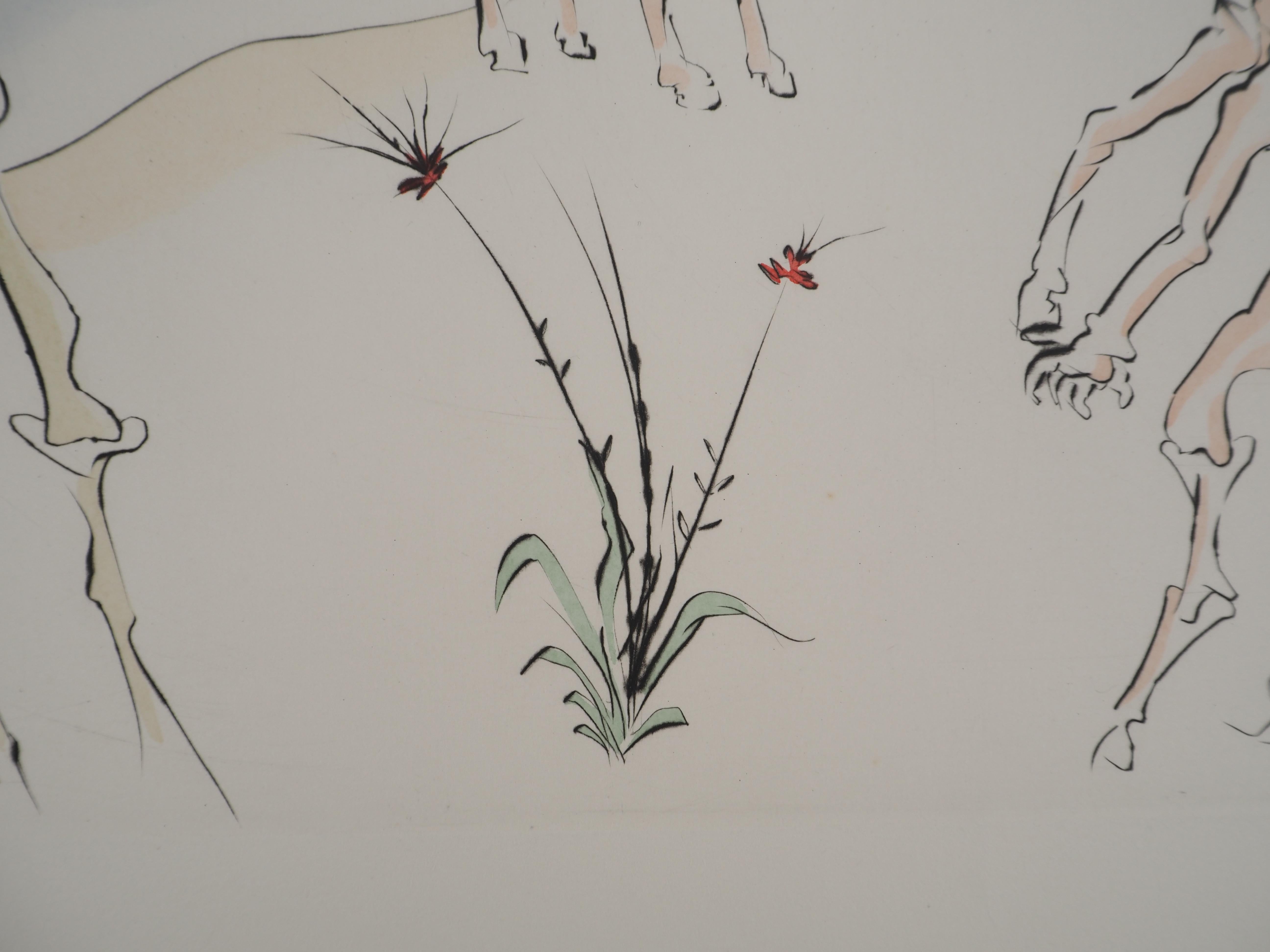 Éléphant surréaliste, gravure originale, signée à la main, 1974 en vente 3