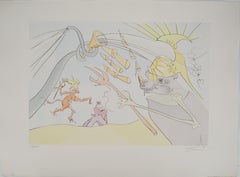 Surrealistic rhinoceros - Original etching, HANDSIGNED, 1974
