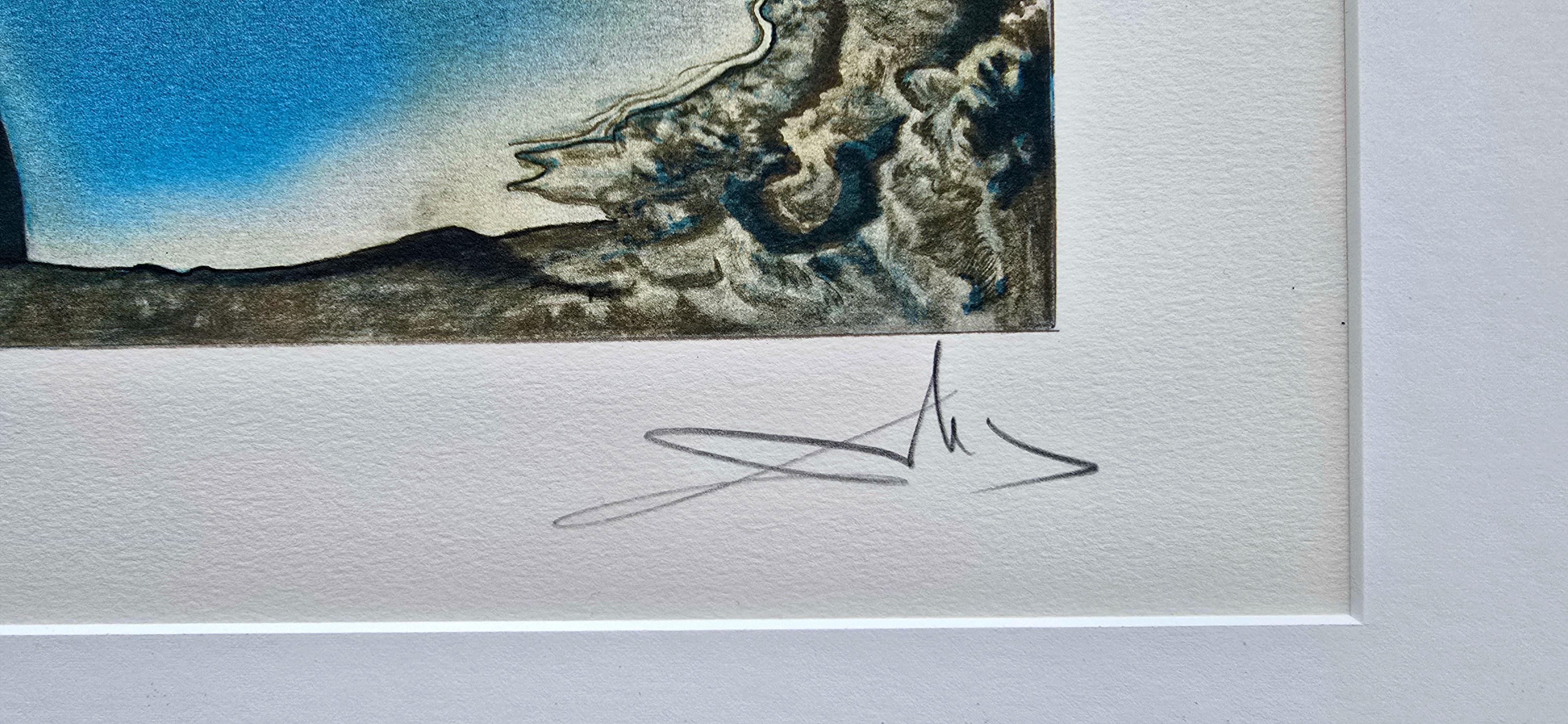 Swans Reflecting Elephants (Surrealism, Modern, Vibrant, Dreamy, ~42% OFF) For Sale 6