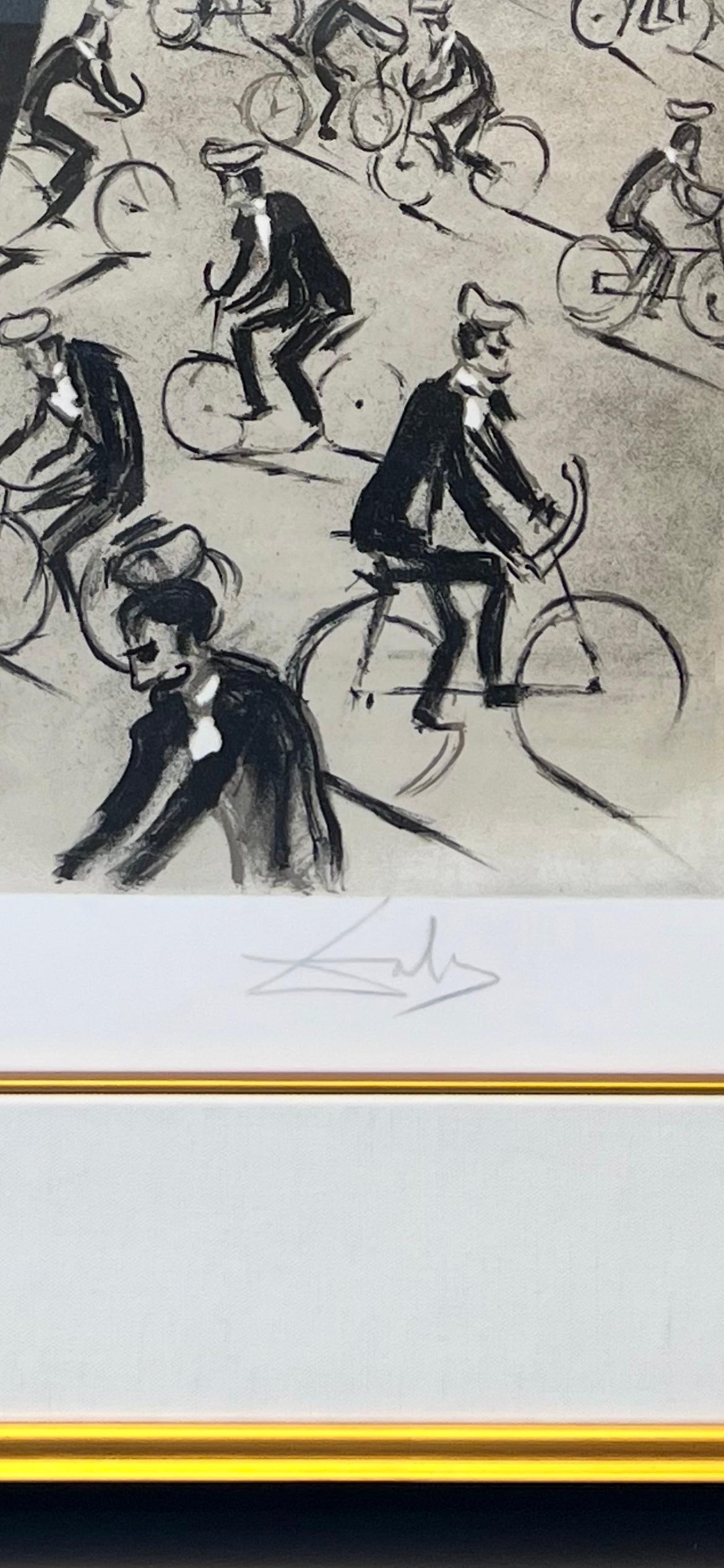 Symphony Bicyclette, 1970 - Firmato a mano  e litografia numerata di Salvador Dalí in vendita 1