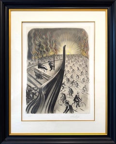 Symphony Bicyclette, 1970 - Firmato a mano  e litografia numerata di Salvador Dalí