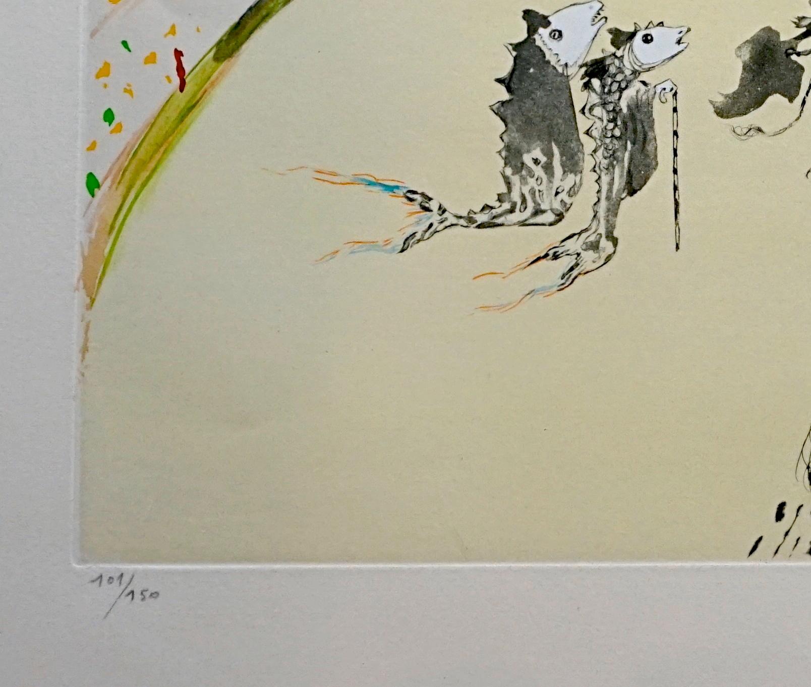 Tauramachi Surrealistischer Stierkampf mit Schublade  (Surrealismus), Print, von Salvador Dalí