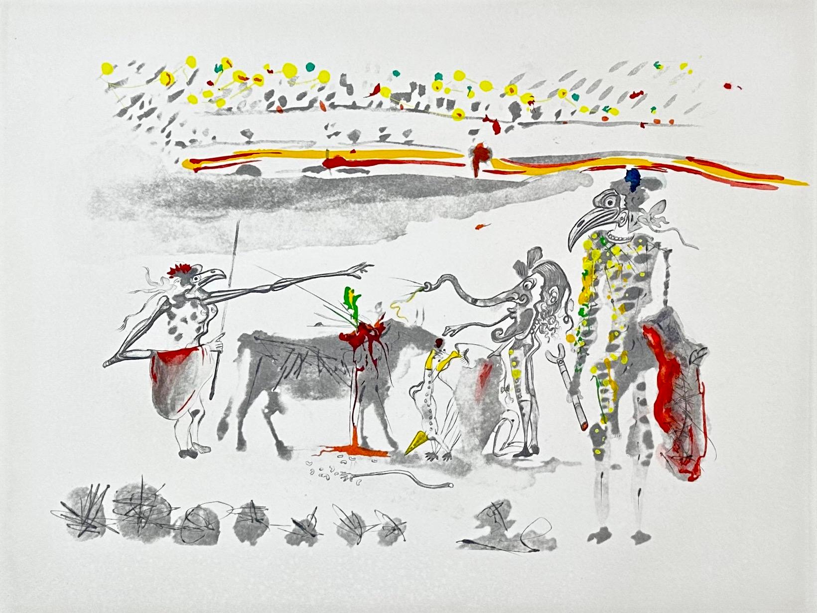 Tauramachie Surrealiste The Parrots  - Print by Salvador Dalí