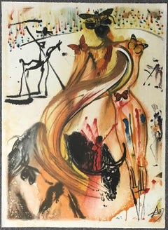 Tauromachie aux Papillons - Original Lithograph by Salvador Dalì - 1970s