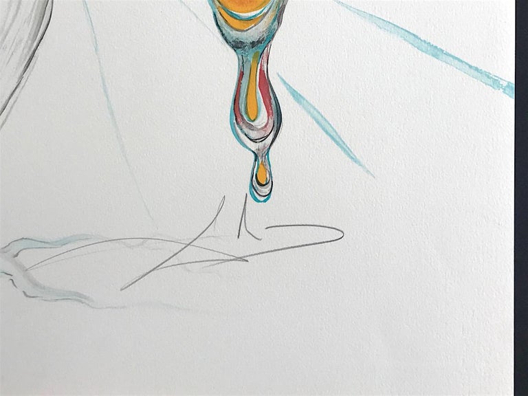 Salvador Dali Tear Of Time Melting Clock Hand Signed Lithograph