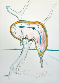 TEAR OF TIME (Melting Clock)Signed Lithograph on Arches Paper, Surrealism TEAR OF TIME (Melting Clock)Signed Lithograph on Arches Paper, Surrealism