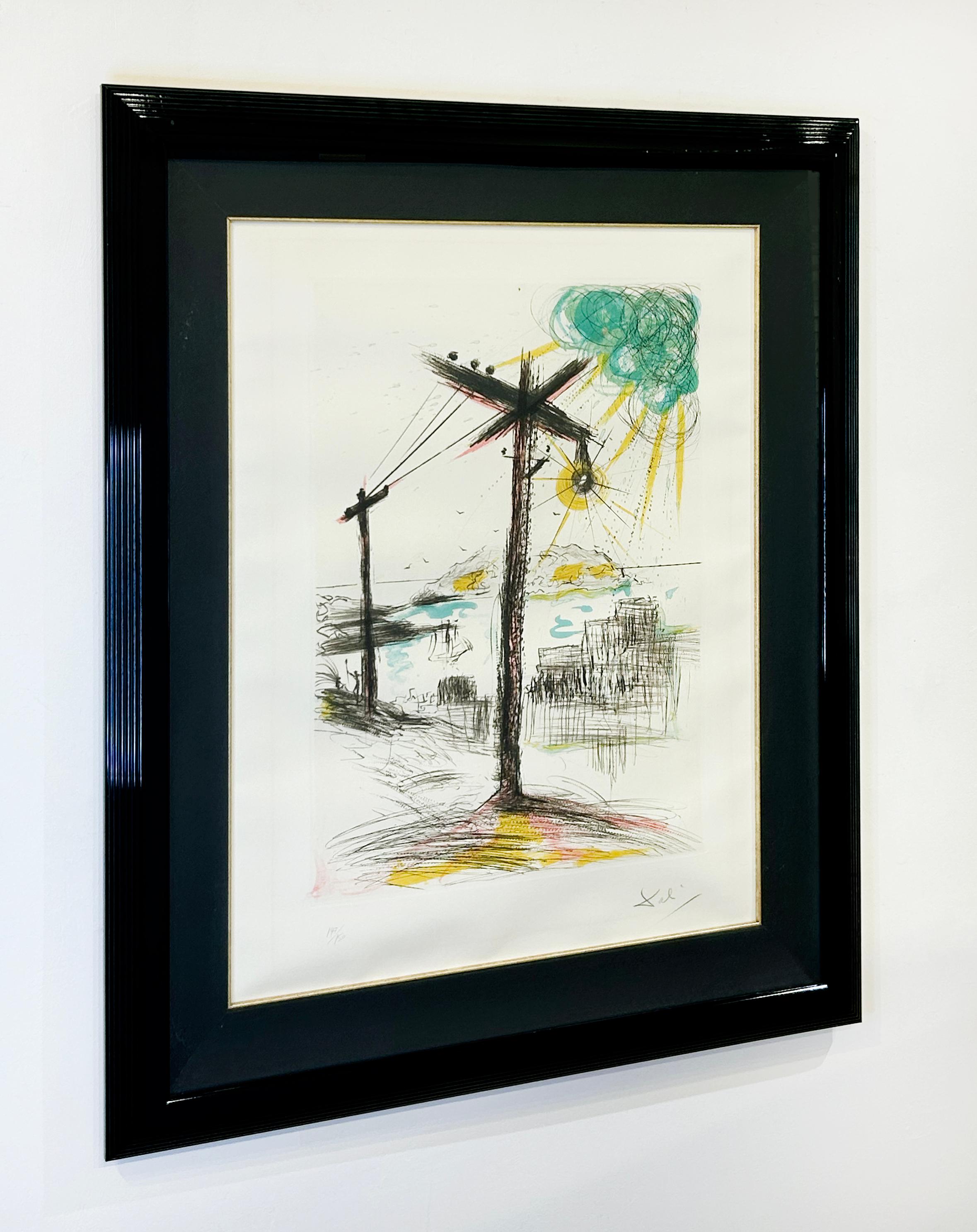 Artista:  Dalí, Salvador
Título:  Colina del Telégrafo
Serie:  San Francisco
Date:  1970
Medio:  Punta seca con litografía en color sobre Rives
Sin enmarcar Dimensiones:  25.5