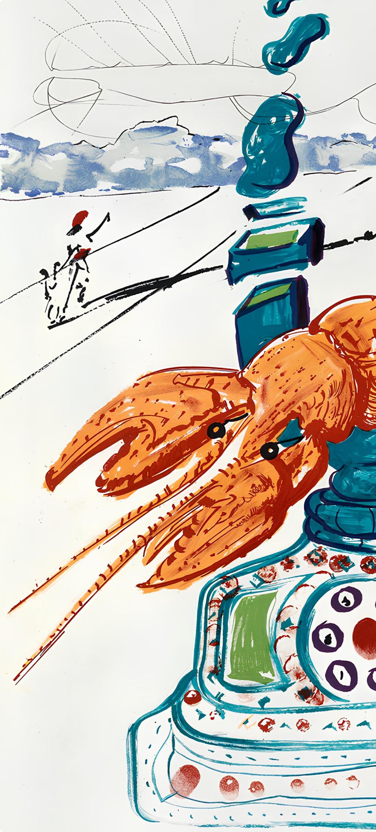 Téléphone-homard cybernétique (Michler/Löpsinger 822-831; Field 75-13) - Print de Salvador Dalí