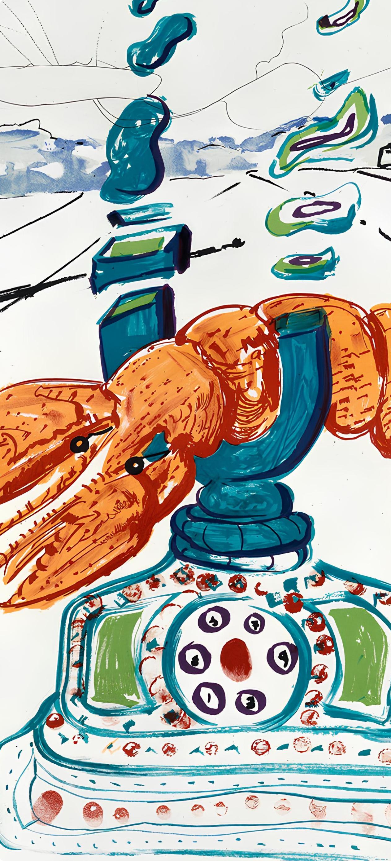 Téléphone-homard cybernétique (Michler/Löpsinger 822-831; Field 75-13) - Print Surrealista de Salvador Dalí