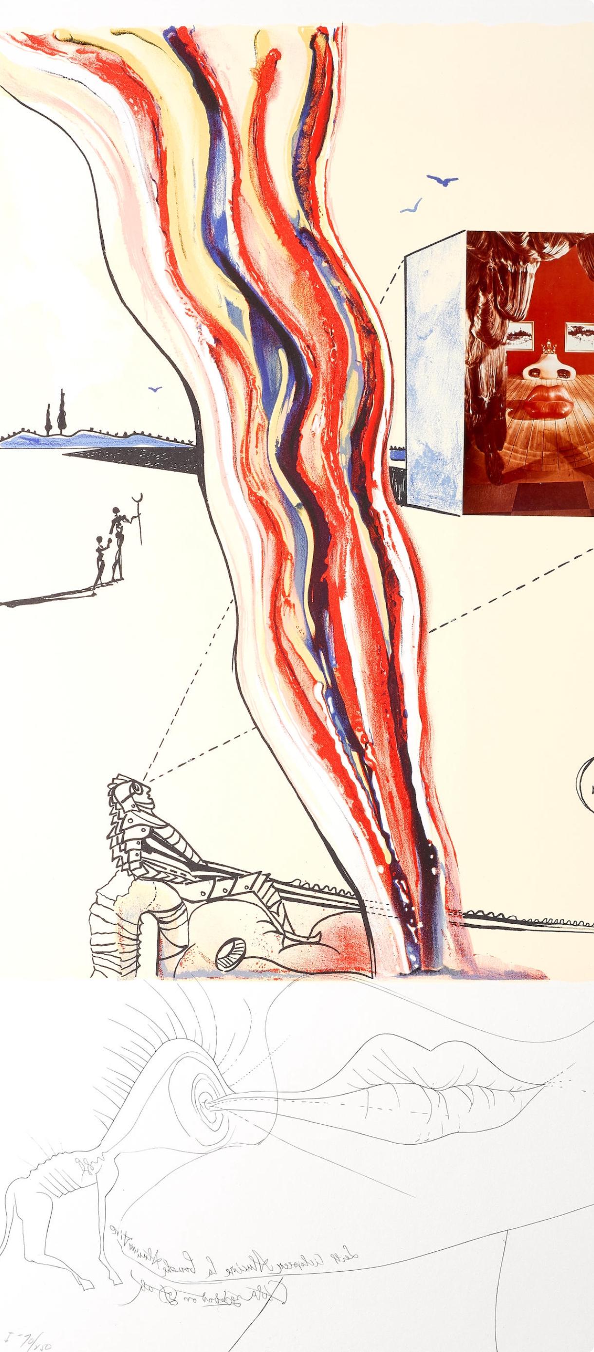 Télévision liquide et gazeuse (M/L 822-831; Field 75-13) - Surrealist Print by Salvador Dalí