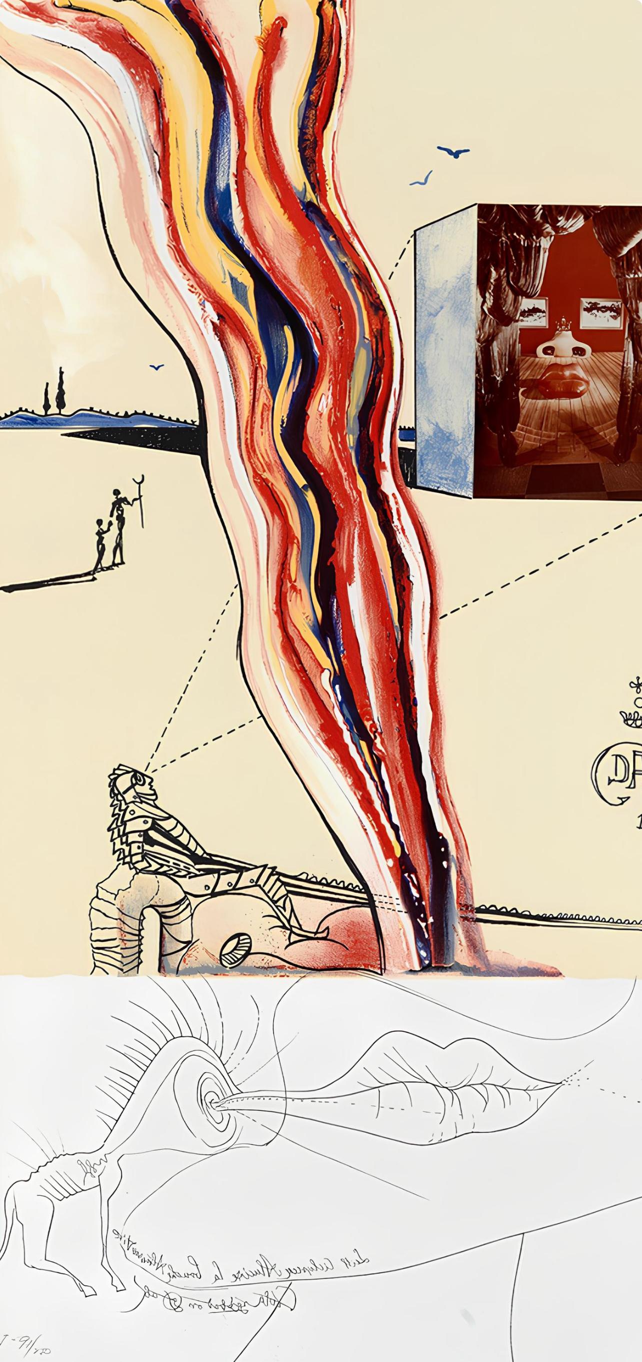 Télévision liquide et gazeuse (Michler/Löpsinger 822-831; Field 75-13) - Print de Salvador Dalí