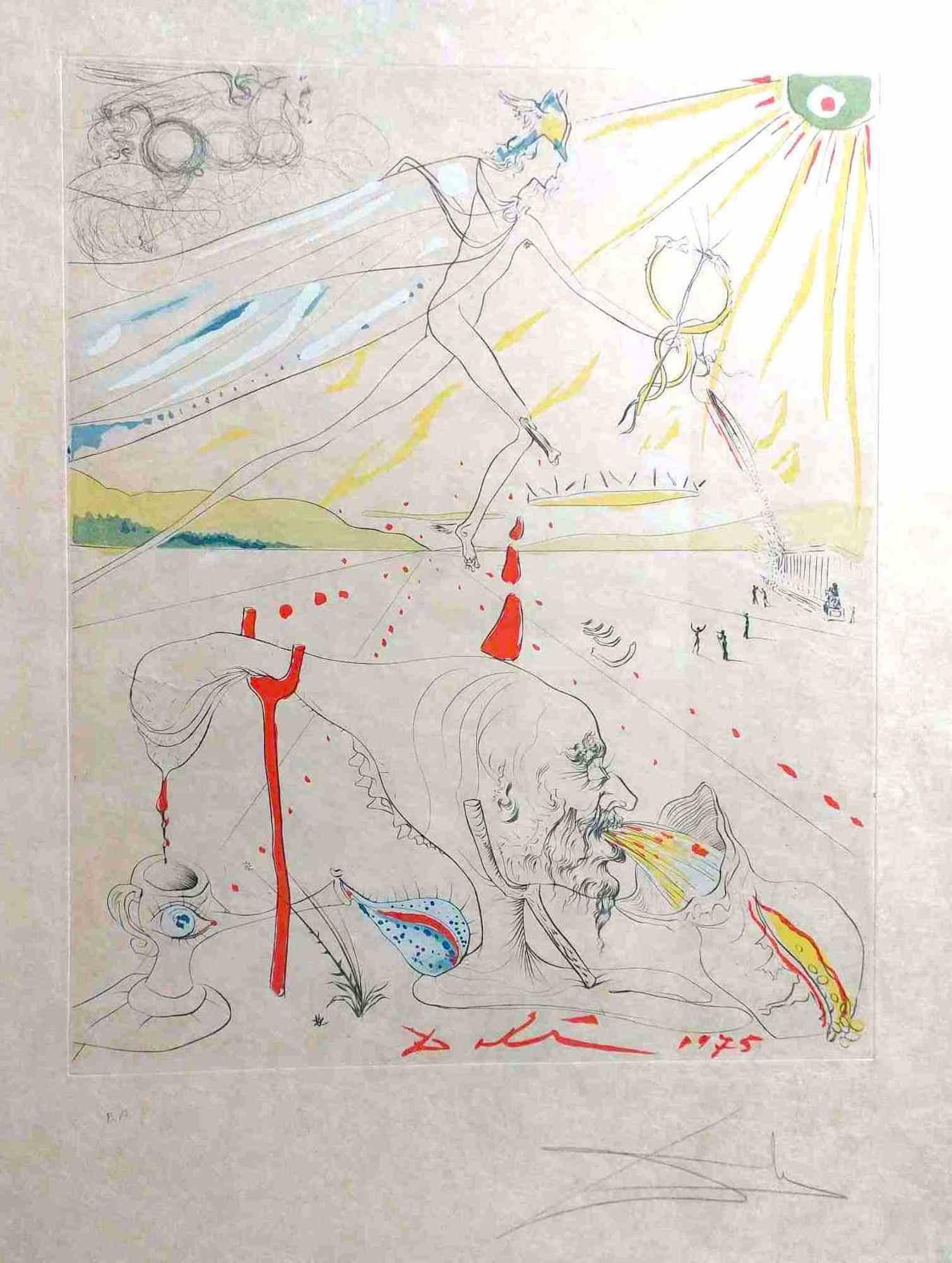 Salvador Dalí Figurative Print - ­The Alchemist (L''Alchimiste) - Etching and Aquatint ­- 1975