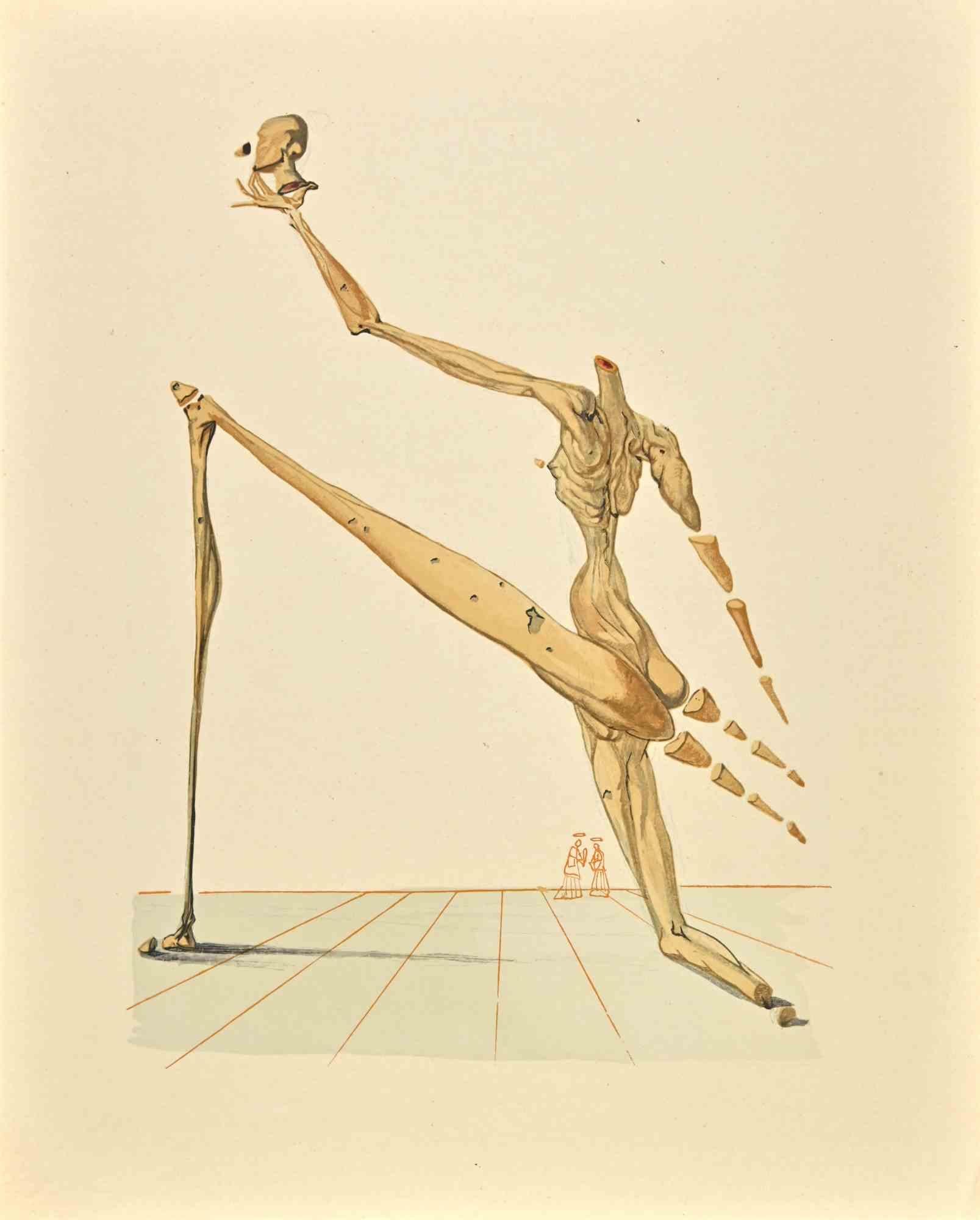Salvador Dalí Figurative Print - The Alchemists - Woodcut Print - 1963