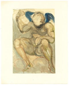 The Angel of Mercy - Original Woodcut Print by Salvador Dalì - 1963