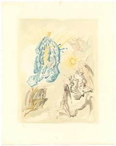 The Apotheosis of Virgin Mary - Woodcut attr. to Salvador Dalì - 1963