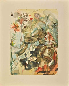 The Apparition of St. James "The Divine Comedy" - Woodcut attr. to S. Dali- 1963