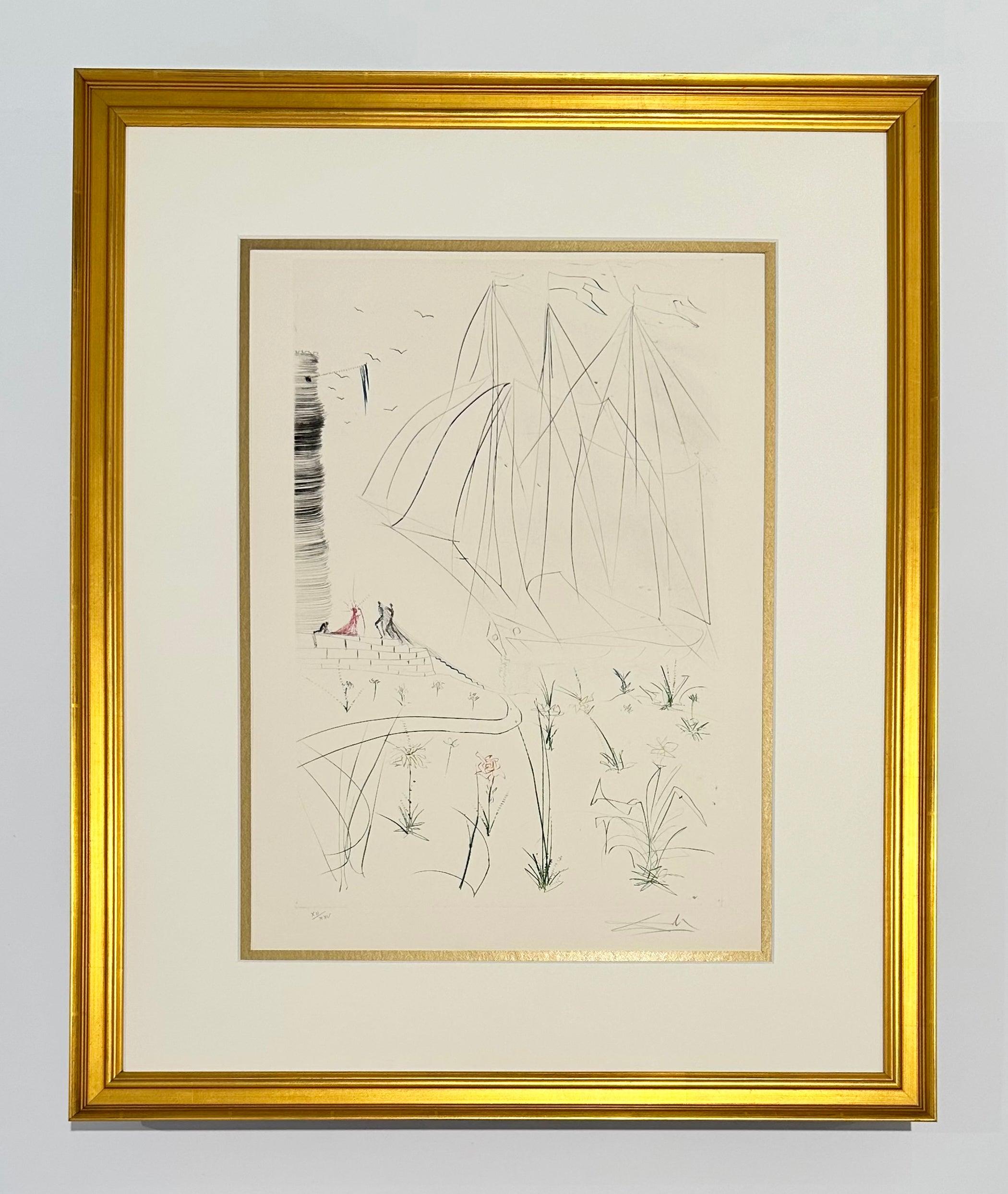 L'arrivée d'Iseult, de Tristan et Iseult - Print de Salvador Dalí