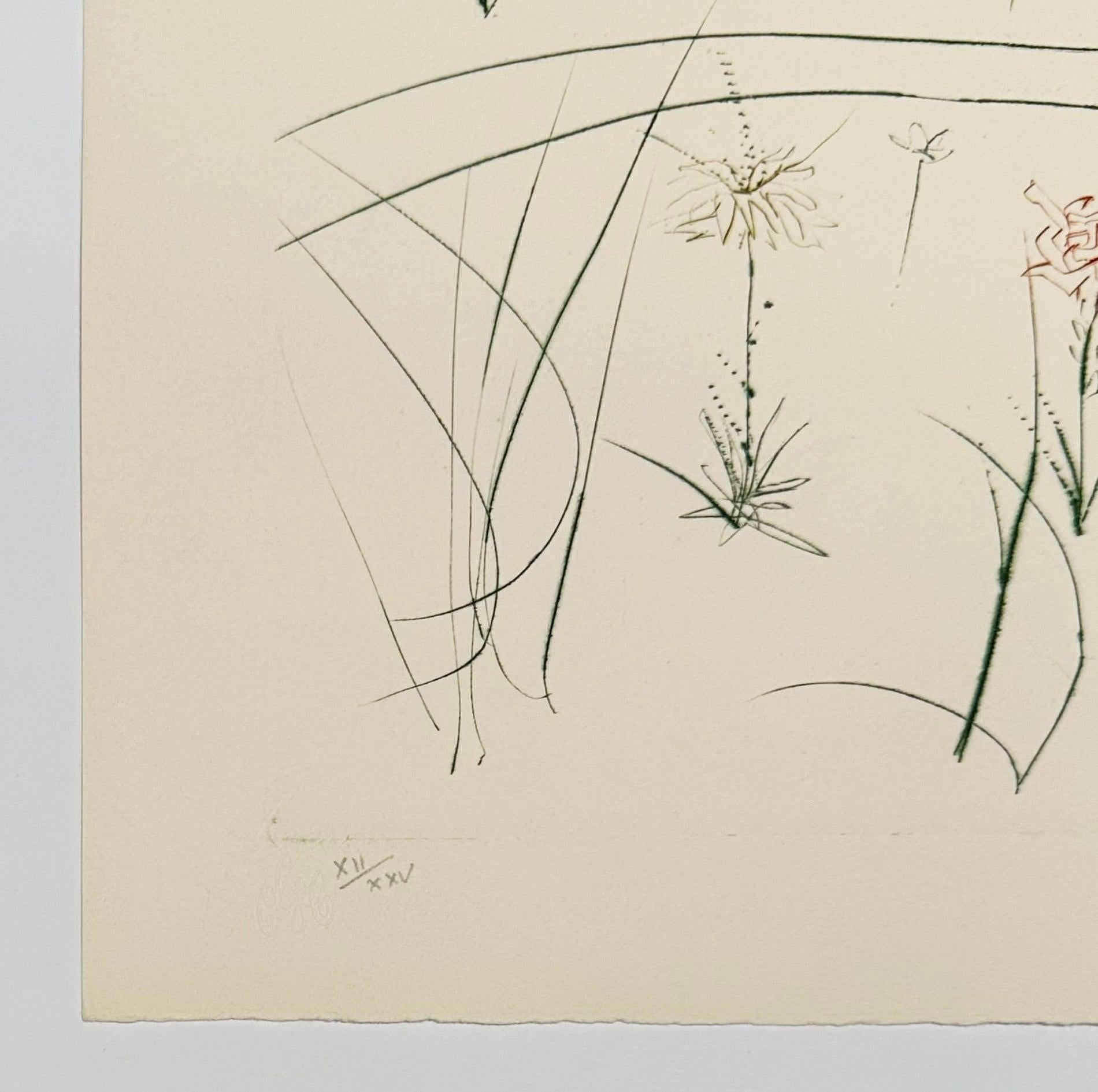 L'arrivée d'Iseult, de Tristan et Iseult - Beige Abstract Print par Salvador Dalí