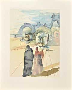 The Avaricious - Woodcut Print attir. to Salvador Dali 