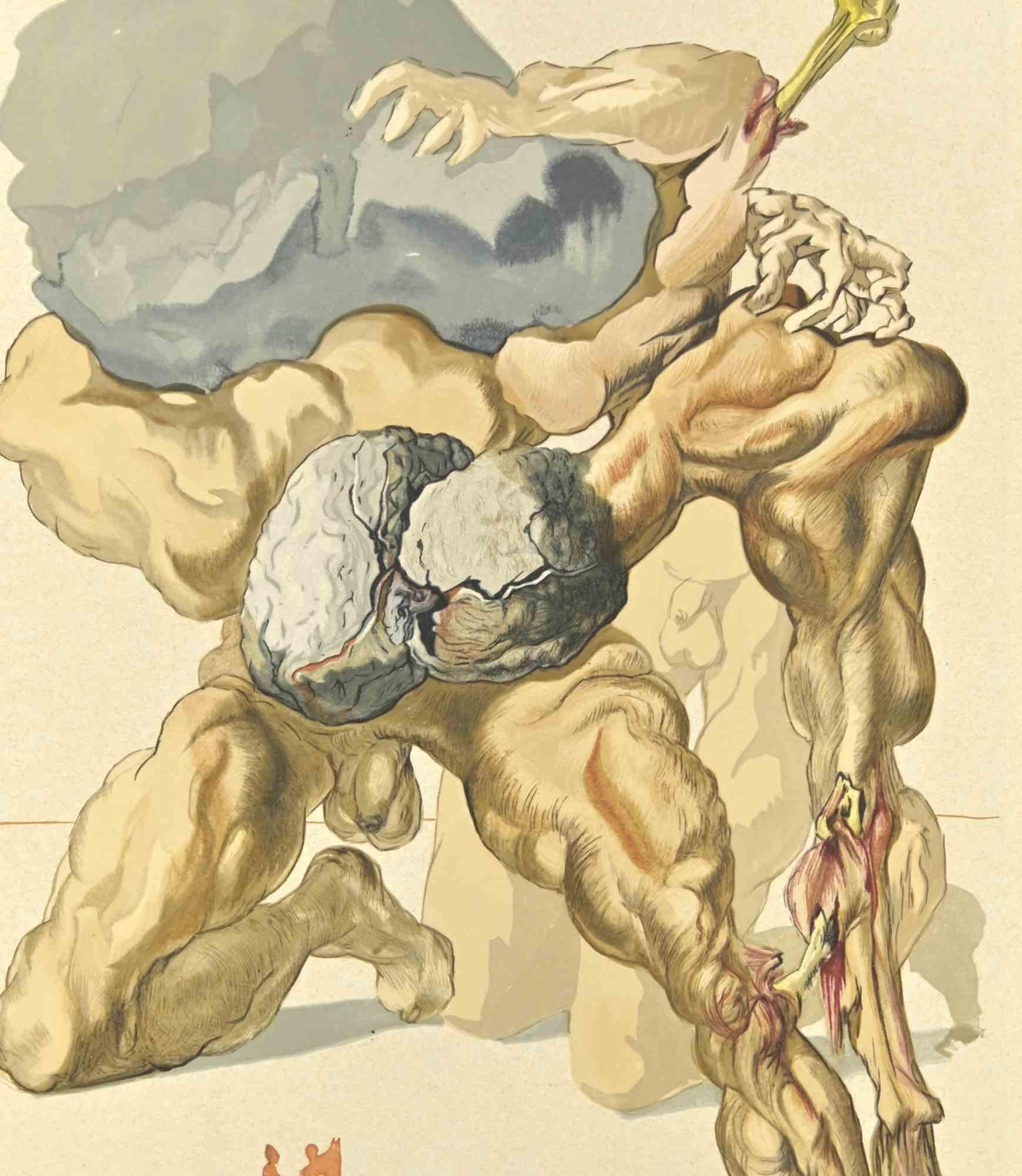 El avaro - xilografía - 1963 - Print Surrealista de Salvador Dalí