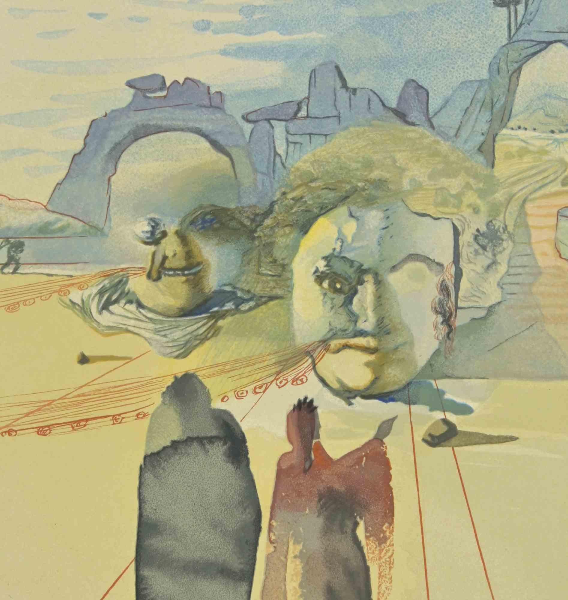 The Avaricious – Holzschnitt – 1963 (Surrealismus), Print, von Salvador Dalí