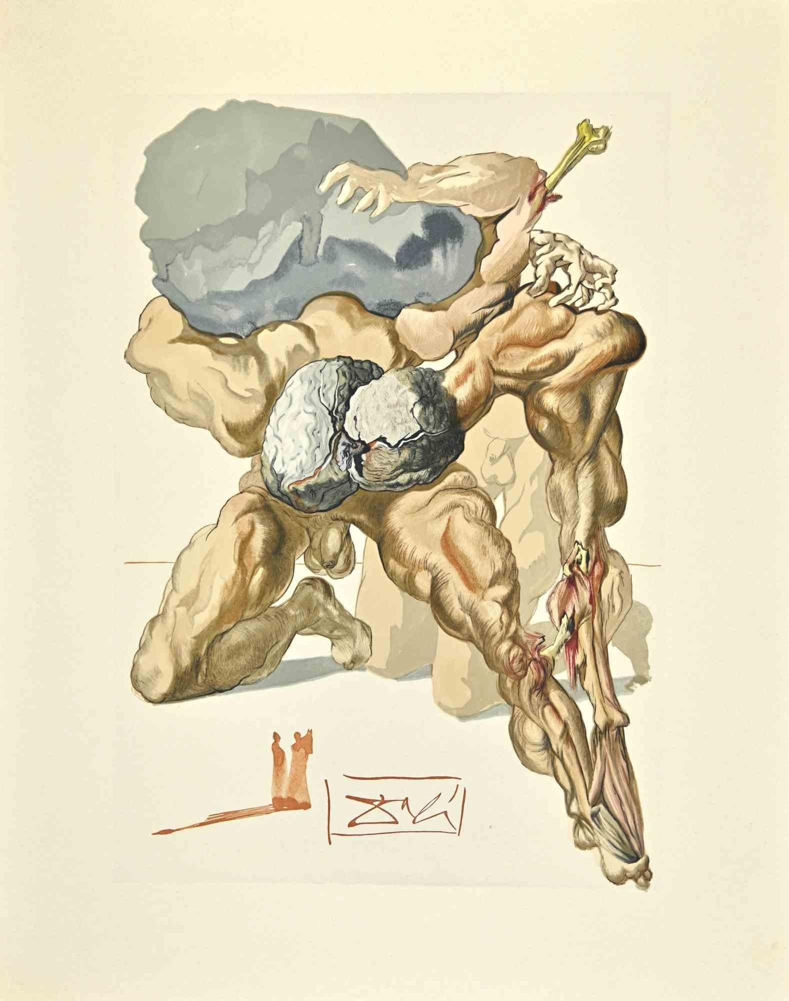 Salvador Dalí Print – The Avaricious – Holzschnitt-Druck – 1963