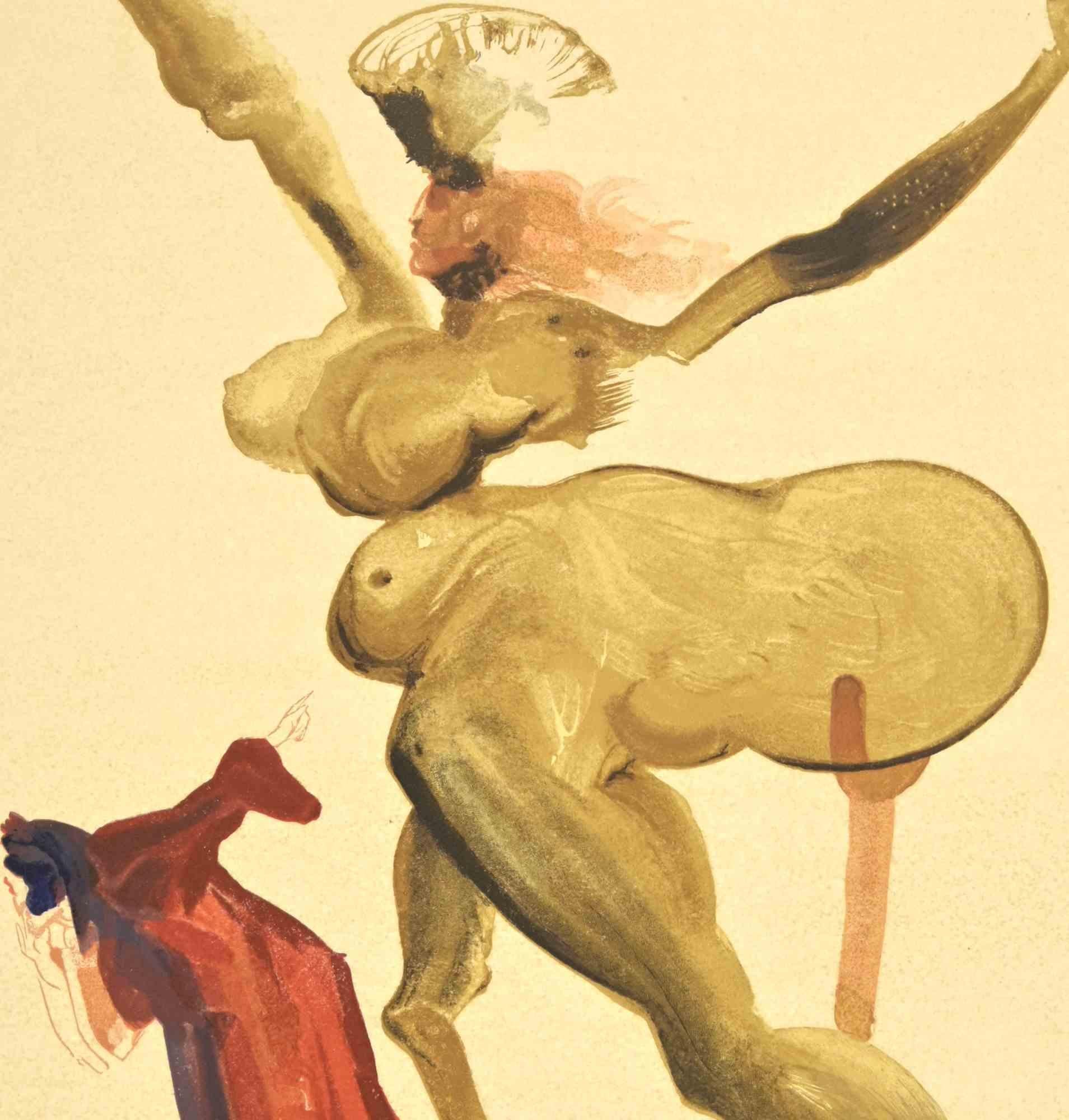 I traditori dei loro ospiti - xilografia - 1963 - Print Surrealismo di Salvador Dalí