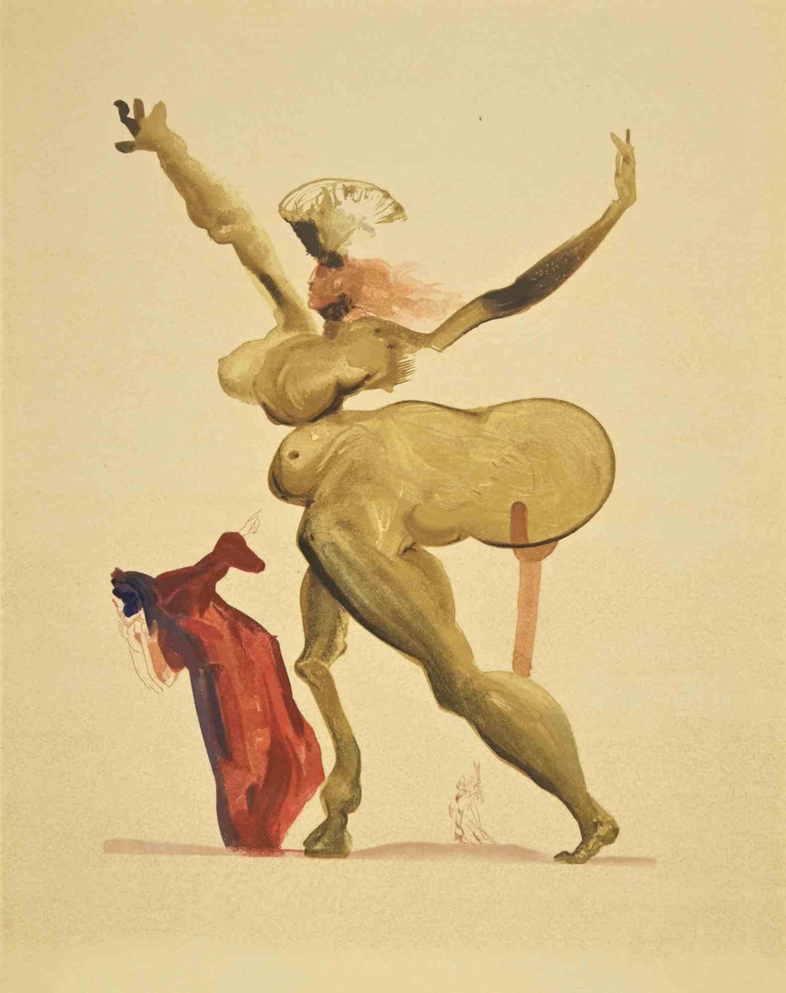 Figurative Print di Salvador Dalí - I traditori dei loro ospiti - xilografia - 1963