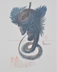 "The Black Cherub" Surrealist Print of Hell Canto from the Divine Comedy Suite