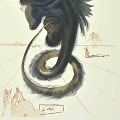 The Black Cherub - Woodcut print - 1963