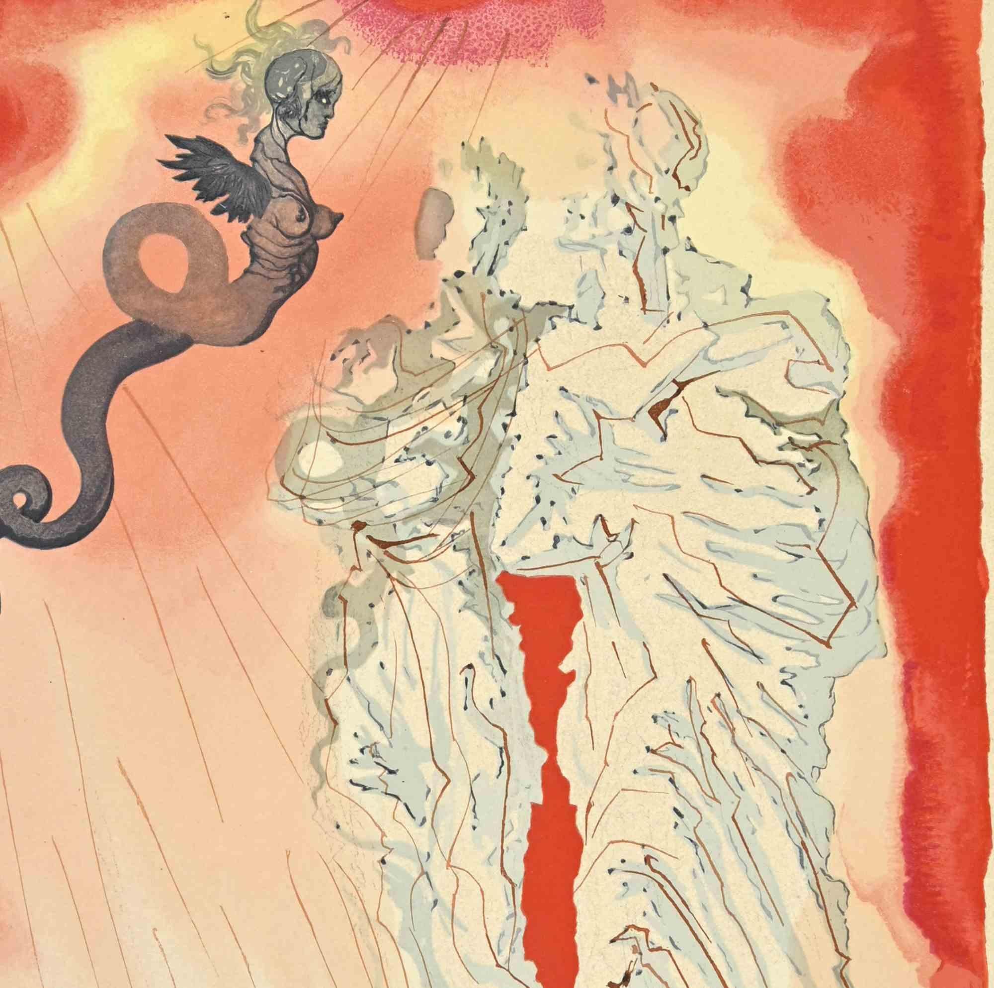 The Black Devil - Woodcut print - 1963 - Print by Salvador Dalí