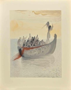 The Boat of the Penitents  - Woodcut Print - 1963