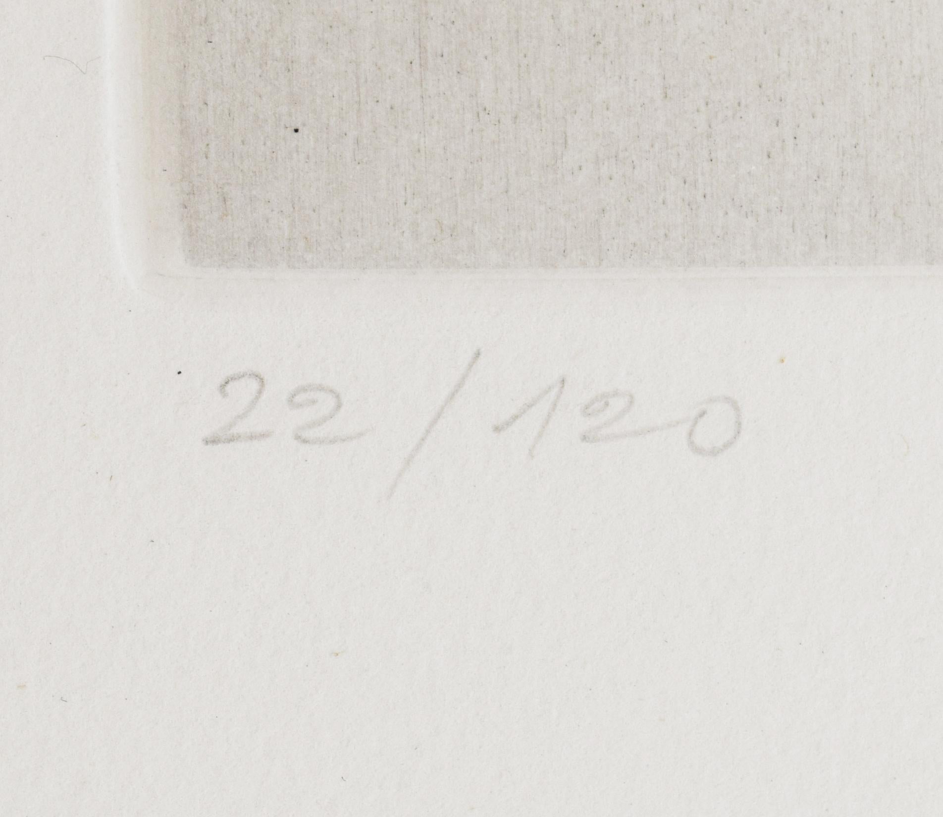 This original etching is hand signed by the artist in pencil 