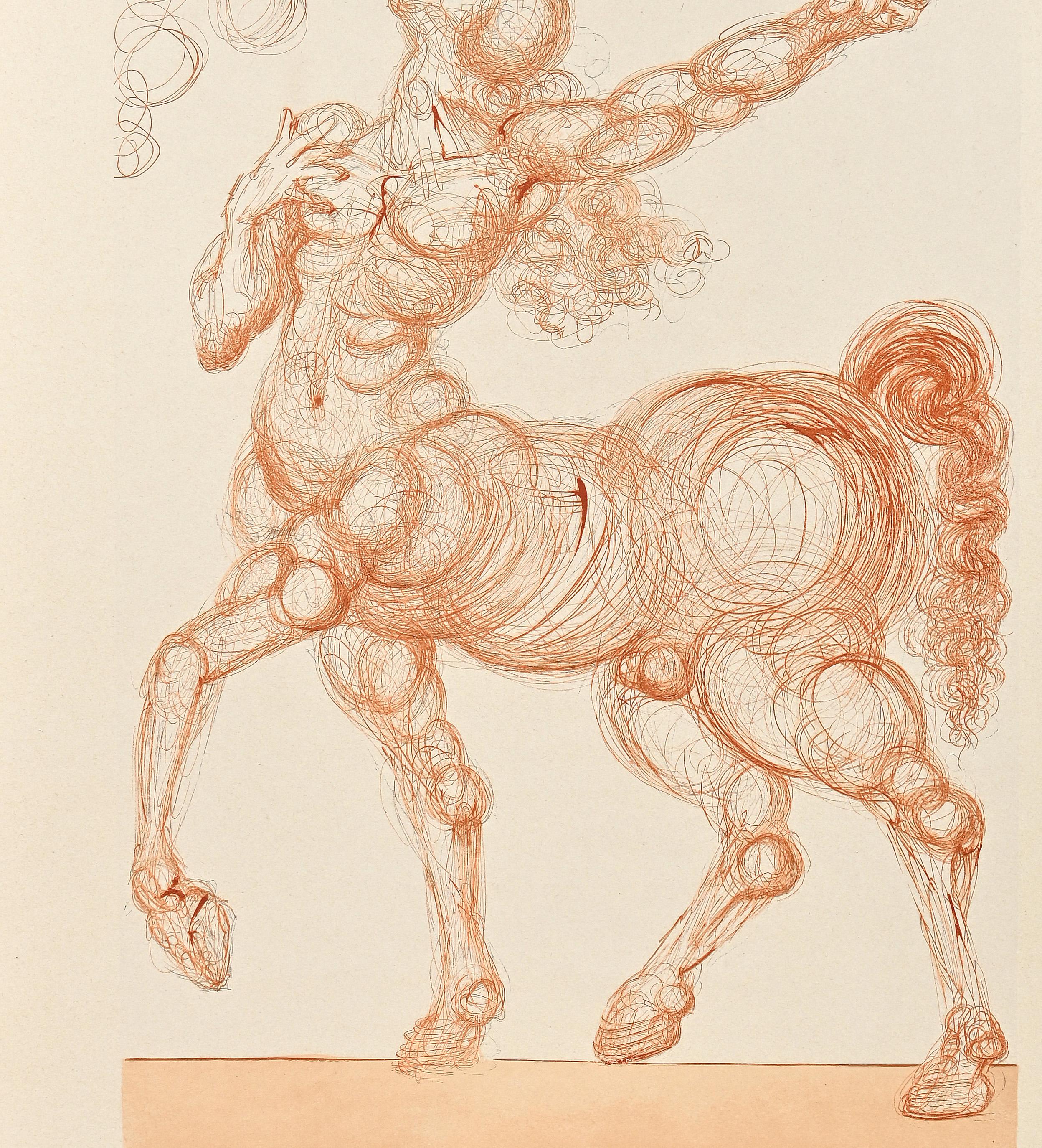 The Centaur - Original Woodcut attr. to Salvador Dalì - 1963 - Print by Salvador Dalí