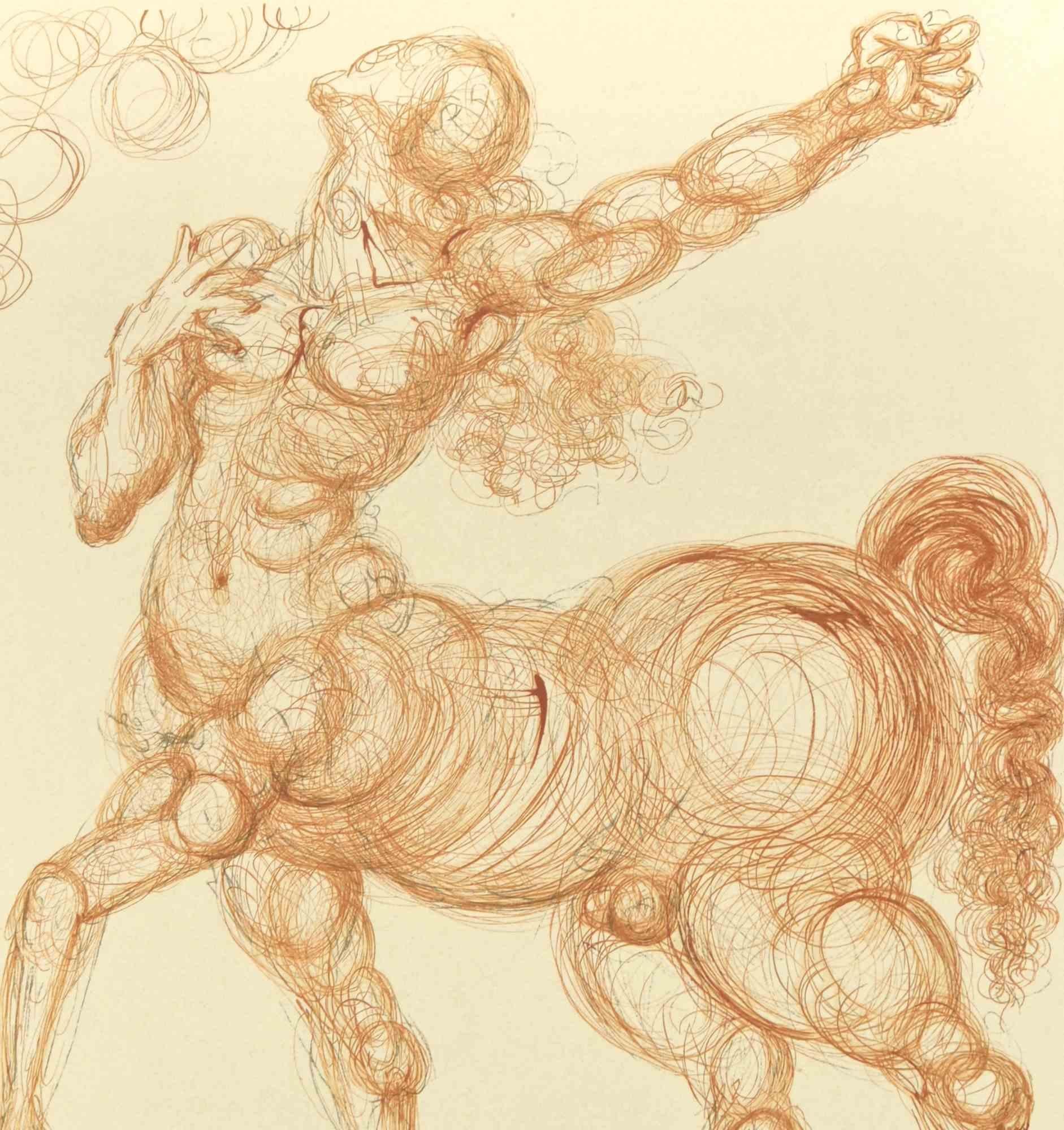 The Centaur – Holzschnitt – 1963 (Surrealismus), Print, von Salvador Dalí