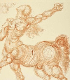 The  Centaur - Woodcut print - 1963