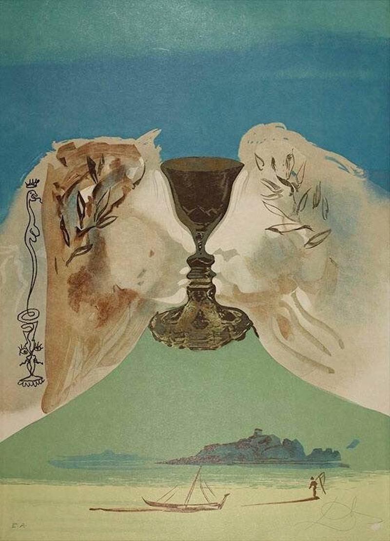 Salvador Dalí Abstract Print - The Chalice of Love