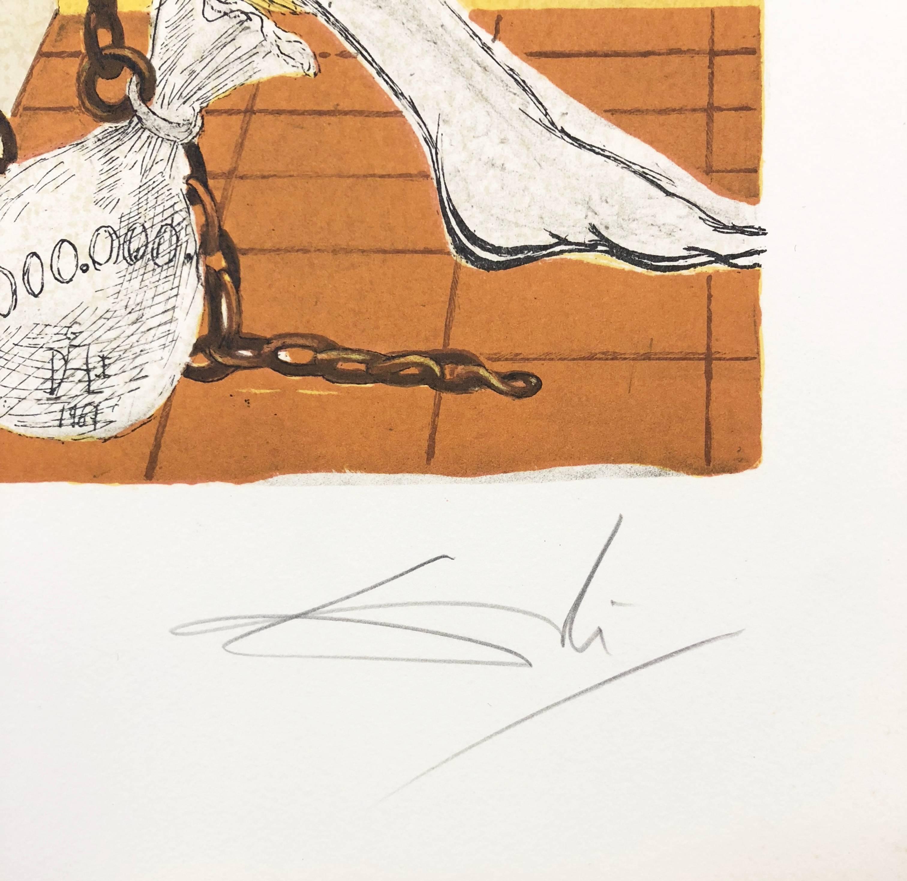 The Chevalier's Proposal from Marquis de Sade - Print by Salvador Dalí
