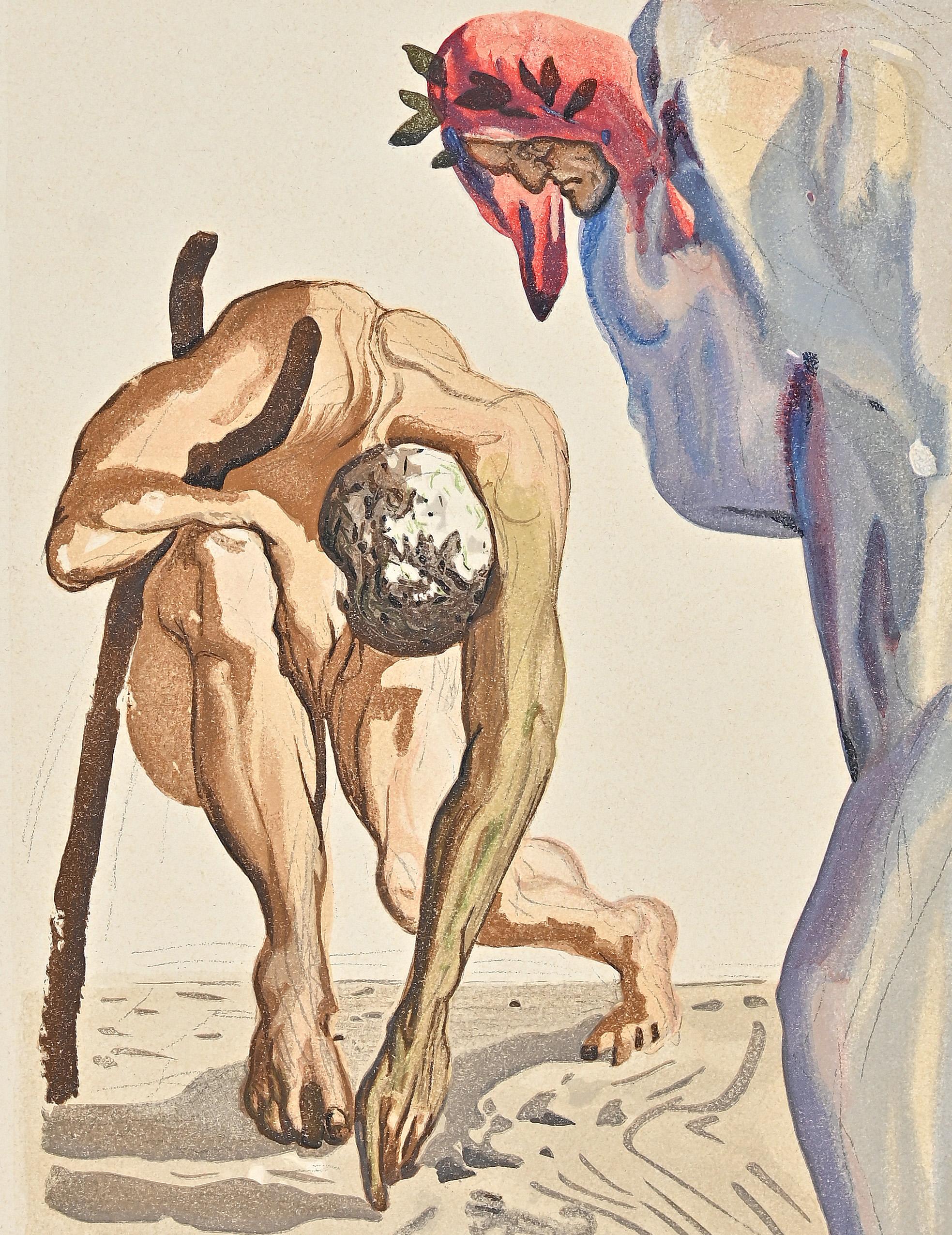 The Climbing - Woodcut attr. to Salvador Dalì - 1963 - Print by Salvador Dalí