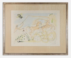 The Coach and the Flies - Original Etching and Drypoint  attr. to S.Dalì - 1974