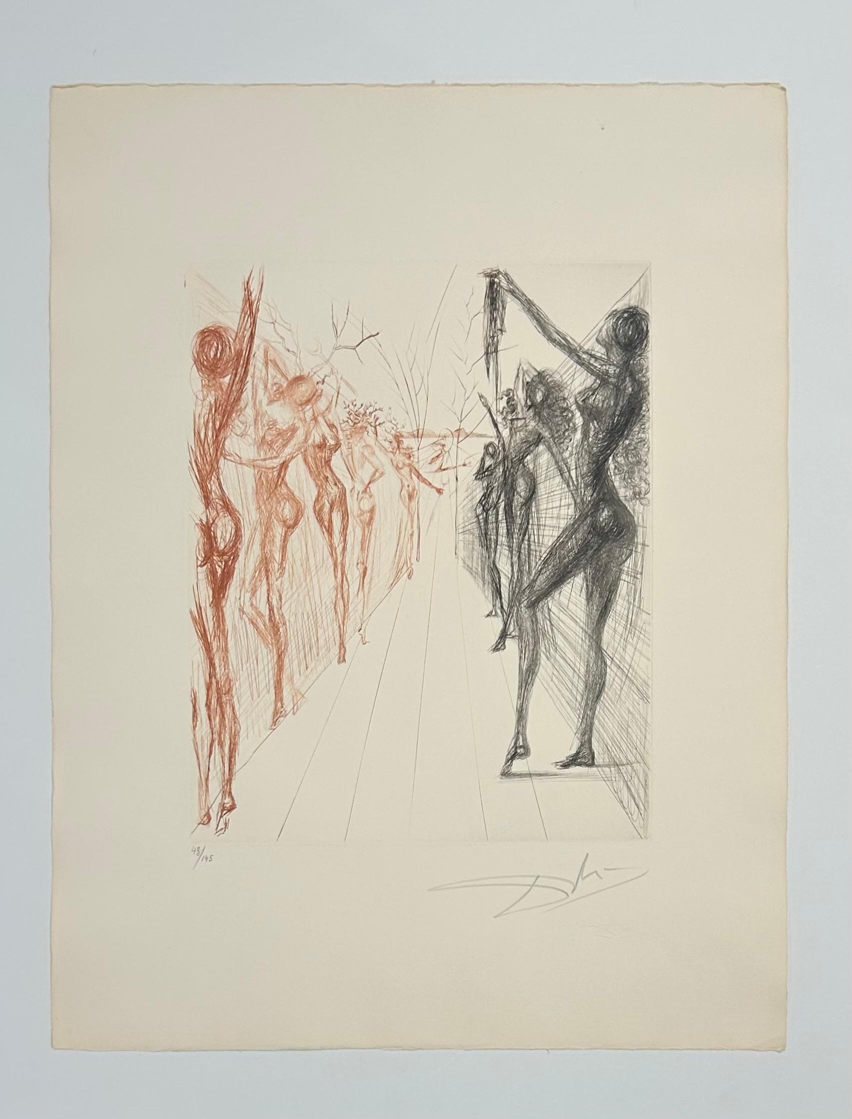 Artistics : Salvador Dali
Titre : Le couloir de Katmandou
Portfolio : Les Hippies
Support : Gravure sur papier vélin d'Arches
Date : 1969
Edition : 43/145
Encadré Taille : 31