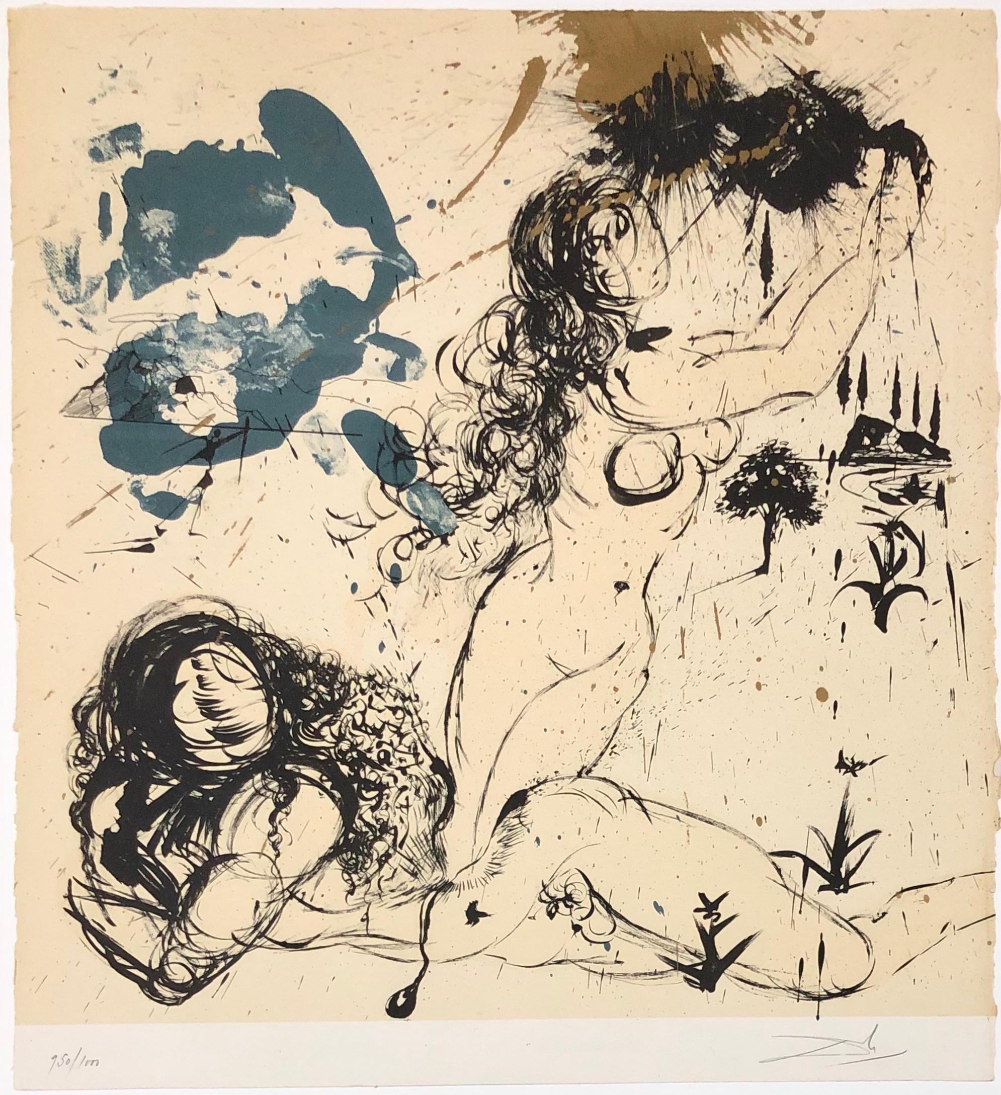 Figurative Print di Salvador Dalí - La creazione di Eva