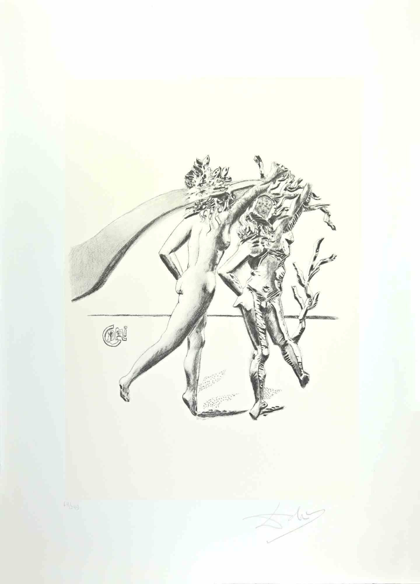 Print de Salvador Dalí - El Baile - Litografía - 1980